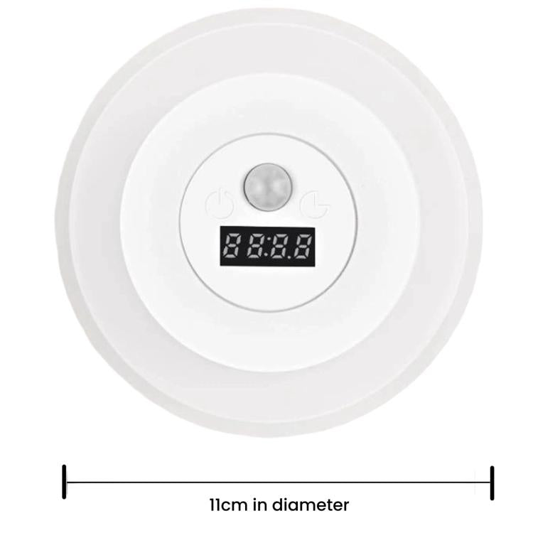 DMS-A2501 Orologio intelligente con telecomando, lampada da parete con sensore di movimento, luce notturna per camera da letto e comodino, DMS-A2501