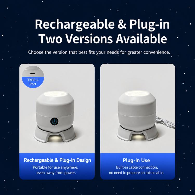 Proiettore LED con 16 modalità di illuminazione, lampada da palcoscenico rotante con base regolabile., Rechargeable+Touch Switch Ocean Series, Plug-in Ocean Series, Rechargeable+Touch Switch Snowflake Series, Plug-in Snowflake Series                   ...