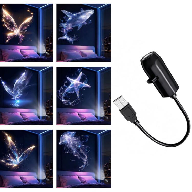 Proiettore LED USB, lampada notturna con diapositive sostituibili per camera da letto, Milky Way 5-Pack, Butterfly 3-Pack, Whale 3-Pack, Ocean 6-Pack, Planet 3-Pack, Planet 6-Pack, Planet 10-Pack, Christmas 3-Pack, Christmas 4-Pack