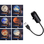 Proiettore LED USB, lampada notturna con diapositive sostituibili per camera da letto, Milky Way 5-Pack, Butterfly 3-Pack, Whale 3-Pack, Ocean 6-Pack, Planet 3-Pack, Planet 6-Pack, Planet 10-Pack, Christmas 3-Pack, Christmas 4-Pack