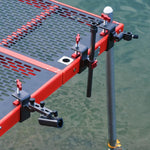 Kit di accessori per piattaforma di pesca, attrezzatura da pesca per esterni, Bait Tray Holder, Fish Basket Holder, Rod Holder, Umbrella Holder, Dual Rod Holder