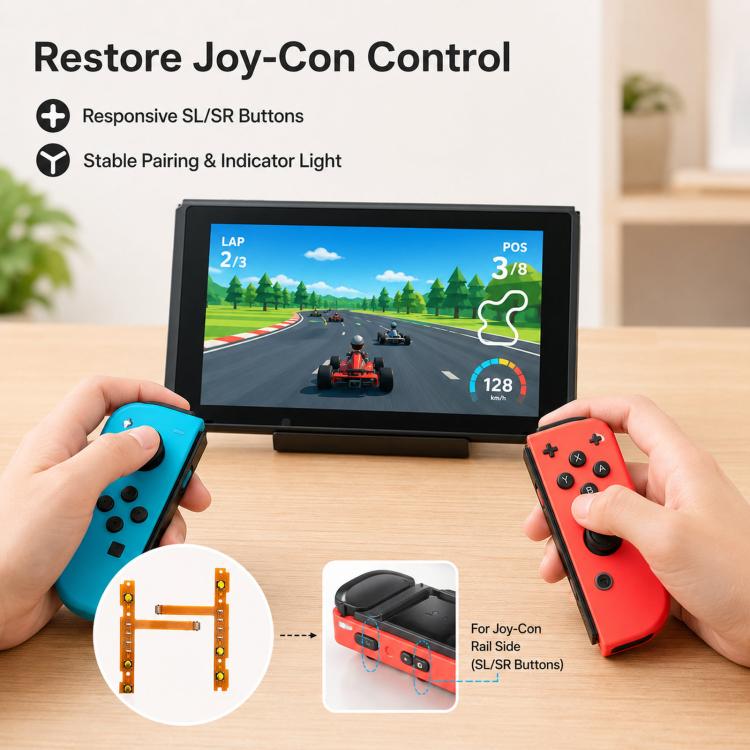 Cavo flessibile di ricambio per i pulsanti Joy-Con SL SR di Nintendo Switch., Left Side Kit, Right Side Kit, Complete Pair Kit