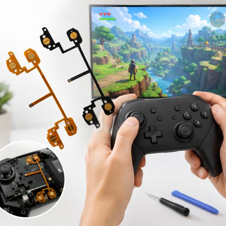 Cavo flessibile per pulsante grilletto dorsale L R ZL ZR del controller Nintendo Switch Pro, pellicola conduttiva per la riparazione dei pulsanti.