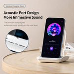 Supporto di ricarica magnetico con amplificatore audio passivo, supporto da scrivania per telefono, A9299 (White)