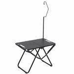 Tavolo da campeggio pieghevole in acciaio al carbonio, portatile per picnic all'aperto., With Light Stand, Single Table