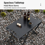 Tavolo da campeggio pieghevole in acciaio al carbonio, portatile per picnic all'aperto., With Light Stand, Single Table