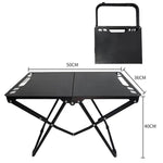 Tavolo da campeggio pieghevole in acciaio al carbonio, portatile per picnic all'aperto., With Light Stand, Single Table