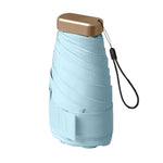 Mini ombrellone pieghevole a 6 sezioni, con doppia protezione UV, ideale per pioggia e sole., No Box, With Box