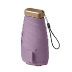 Mini ombrellone pieghevole a 6 sezioni, con doppia protezione UV, ideale per pioggia e sole., No Box, With Box