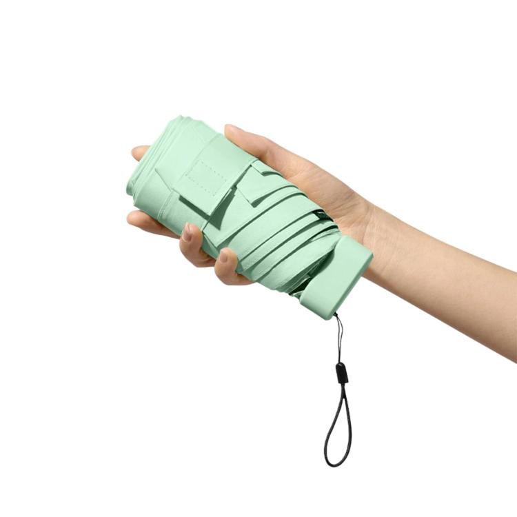 Mini ombrellone pieghevole a 6 sezioni, con doppia protezione UV, ideale per pioggia e sole., No Box, With Box
