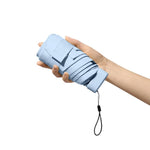 Mini ombrellone pieghevole a 6 sezioni, con doppia protezione UV, ideale per pioggia e sole., No Box, With Box