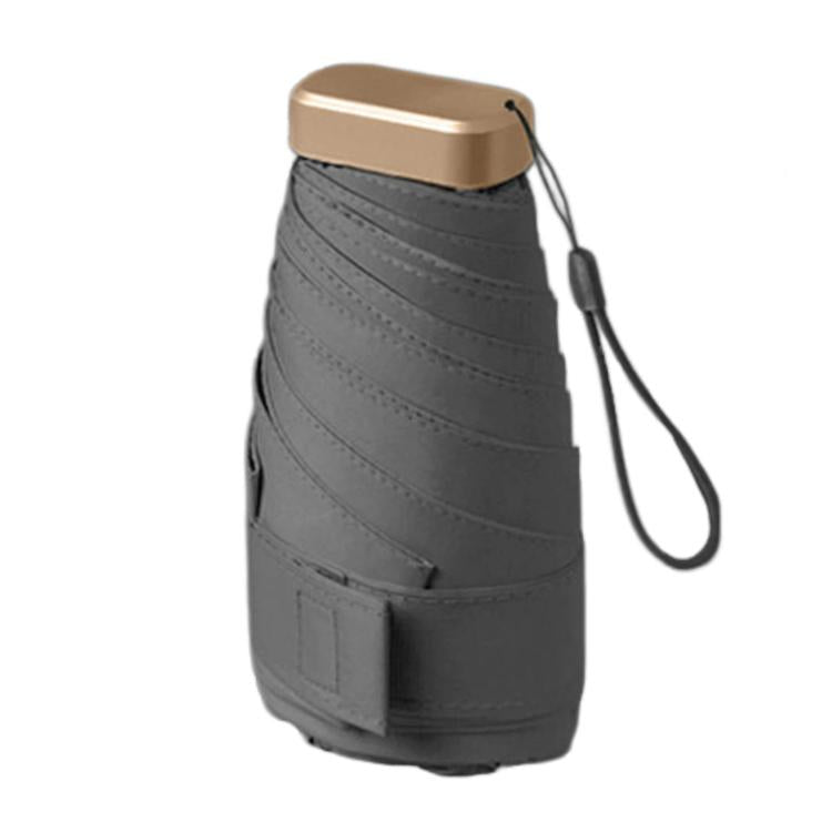 Mini ombrellone pieghevole a 6 sezioni, con doppia protezione UV, ideale per pioggia e sole., No Box, With Box