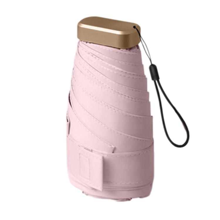 Mini ombrellone pieghevole a 6 sezioni, con doppia protezione UV, ideale per pioggia e sole., No Box, With Box
