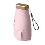 Mini ombrellone pieghevole a 6 sezioni, con doppia protezione UV, ideale per pioggia e sole., No Box, With Box