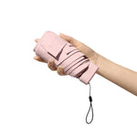 Mini ombrellone pieghevole a 6 sezioni, con doppia protezione UV, ideale per pioggia e sole., No Box, With Box