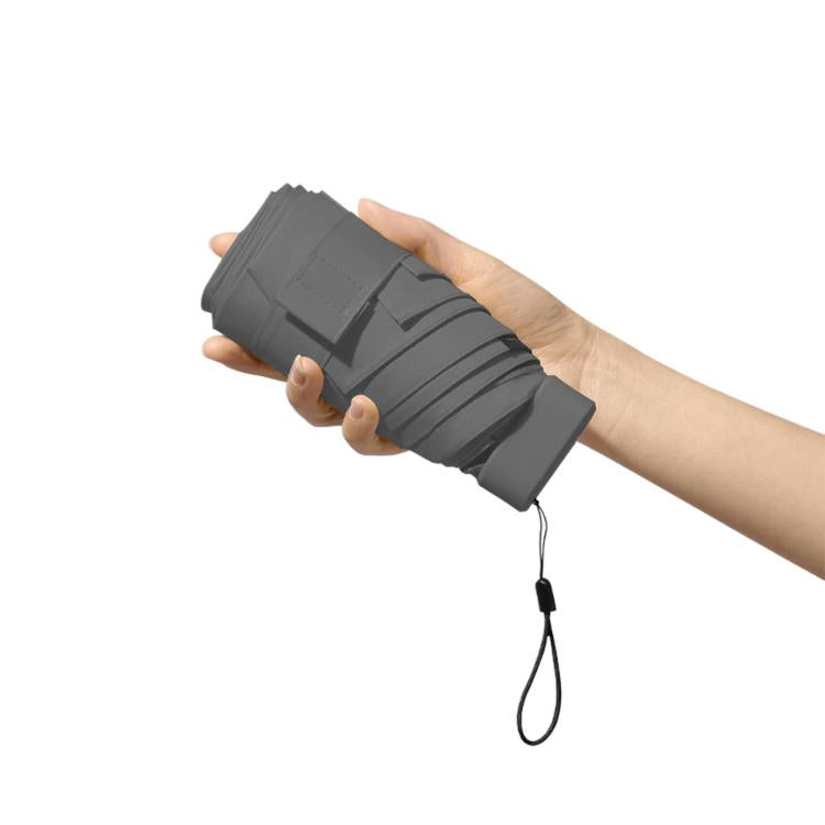 Mini ombrellone pieghevole a 6 sezioni, con doppia protezione UV, ideale per pioggia e sole., No Box, With Box