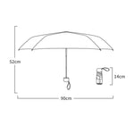 Mini ombrellone pieghevole a 6 sezioni, con doppia protezione UV, ideale per pioggia e sole., No Box, With Box