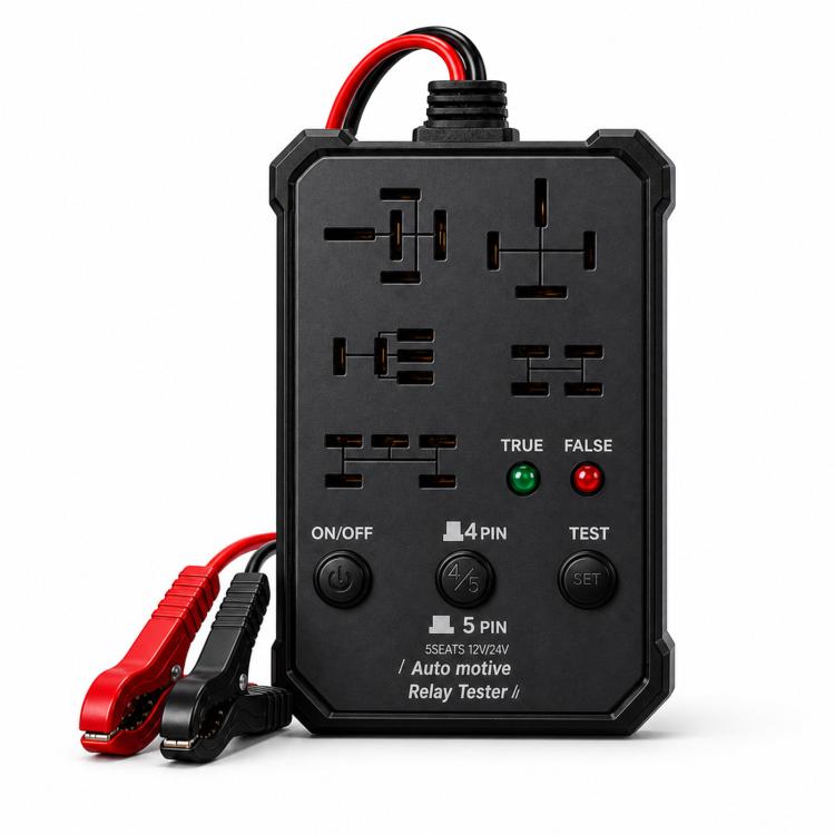 Tester universale per relè auto 12V 24V a 5 prese