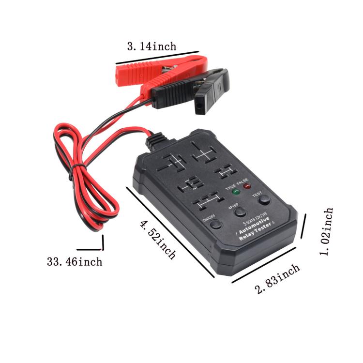 Tester per relè automobilistici 12V 24V, universale a 5 prese, per relè a 4 e 5 pin, strumento diagnostico per auto.