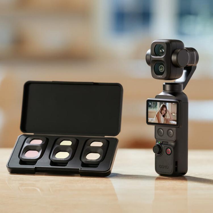 Set di filtri ND originali per DJI Osmo Pocket 4P, include ND16, ND64 e ND256., ND Filter Set