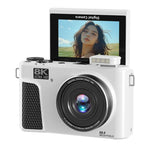 Videocamera digitale 8K con schermo IPS da 3 pollici, zoom 18x, autofocus, Wi-Fi e fotocamera micro, White No Memory Card, Black No Memory Card, Pink No Memory Card, White 32GB Memory Card+USB Card Reader, Black 32GB Memory Card+USB Card Reader        ...