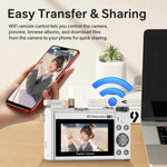 Videocamera digitale 8K con schermo IPS da 3 pollici, zoom 18x, autofocus, Wi-Fi e fotocamera micro, White No Memory Card, Black No Memory Card, Pink No Memory Card, White 32GB Memory Card+USB Card Reader, Black 32GB Memory Card+USB Card Reader        ...