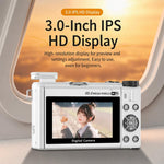 Videocamera digitale 8K con schermo IPS da 3 pollici, zoom 18x, autofocus, Wi-Fi e fotocamera micro, White No Memory Card, Black No Memory Card, Pink No Memory Card, White 32GB Memory Card+USB Card Reader, Black 32GB Memory Card+USB Card Reader        ...