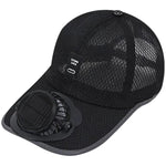 Cappello con ventilatore solare a 3 velocità regolabile, ricaricabile, parasole, visiera da baseball traspirante in rete
