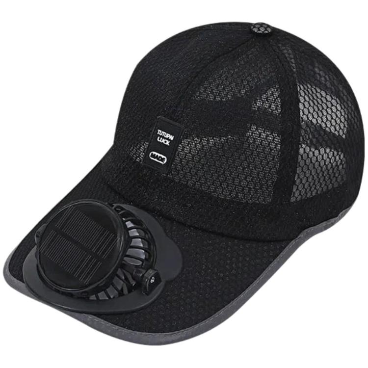 Cappello con ventilatore solare a 3 velocità regolabile, ricaricabile, parasole, visiera da baseball traspirante in rete