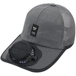 Cappello con ventilatore solare a 3 velocità regolabile, ricaricabile, parasole, visiera da baseball traspirante in rete