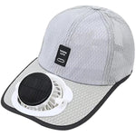 Cappello con ventilatore solare a 3 velocità regolabile, ricaricabile, parasole, visiera da baseball traspirante in rete