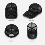Cappello con ventilatore solare a 3 velocità regolabile, ricaricabile, parasole, visiera da baseball traspirante in rete