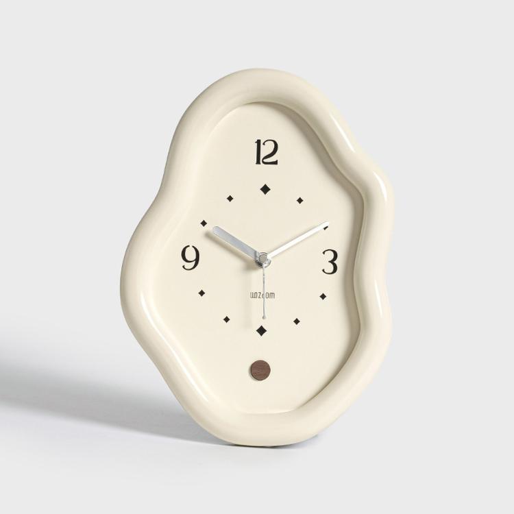 wozoom Orologio da scrivania moderno e irregolare, silenzioso, per l'arredamento del soggiorno