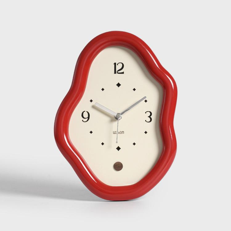 wozoom Orologio da scrivania moderno e irregolare, silenzioso, per l'arredamento del soggiorno