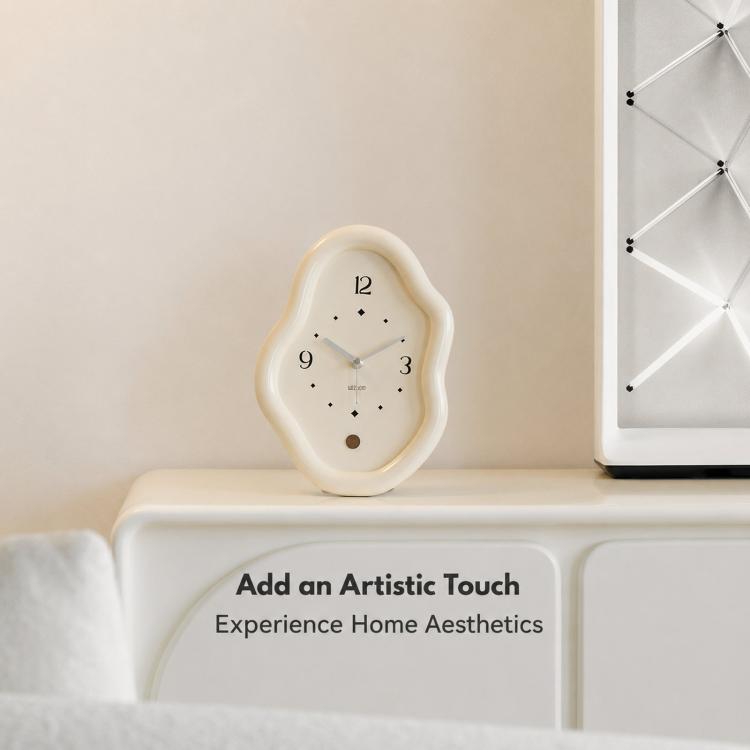 wozoom Orologio da scrivania moderno e irregolare, silenzioso, per l'arredamento del soggiorno