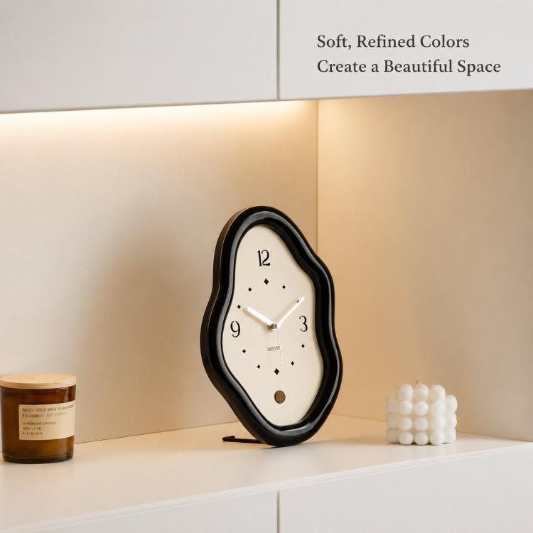 wozoom Orologio da scrivania moderno e irregolare, silenzioso, per l'arredamento del soggiorno