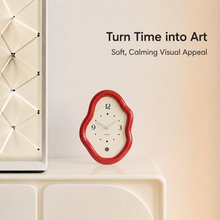wozoom Orologio da scrivania moderno e irregolare, silenzioso, per l'arredamento del soggiorno