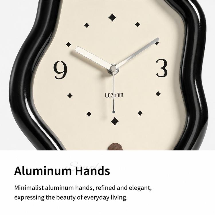 wozoom Orologio da scrivania moderno e irregolare, silenzioso, per l'arredamento del soggiorno
