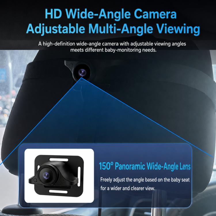LC969D Monitor per auto per bambini con visione notturna HD, telecamera intelligente., LC969D