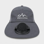Cappello solare a tesa larga con display LED e ricarica Type-C