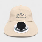 Cappello solare a tesa larga con display LED e ricarica Type-C