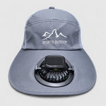 Cappello solare a tesa larga con display LED e ricarica Type-C