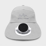Cappello solare a tesa larga con display LED e ricarica Type-C