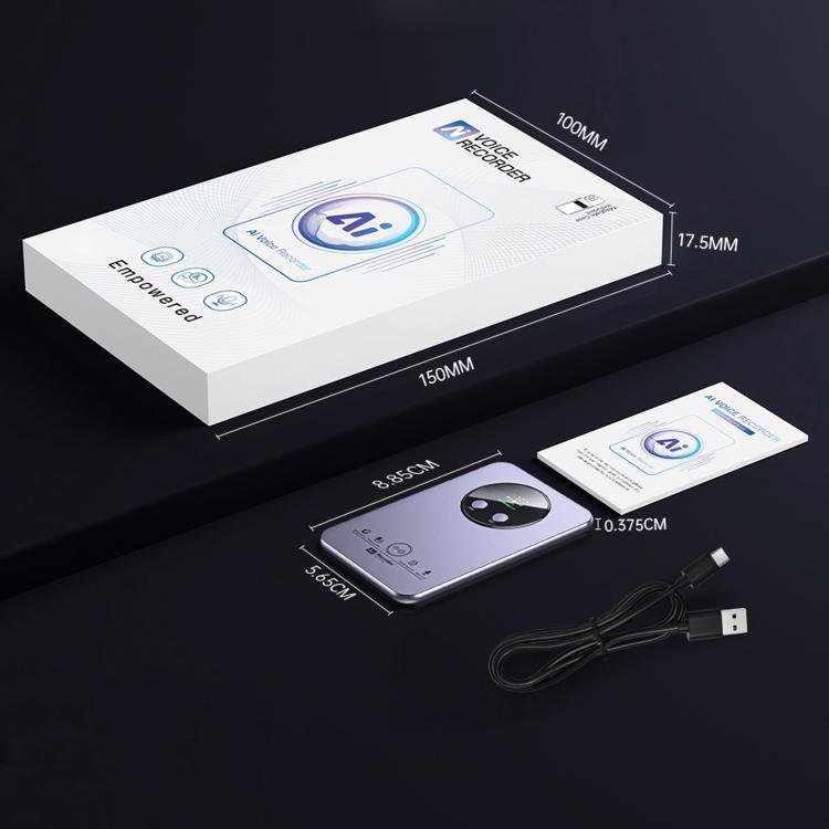 Registratore vocale con smart card AI FW922H per riunioni in ufficio, riconoscimento di 152 lingue, fissaggio magnetico., FW922H