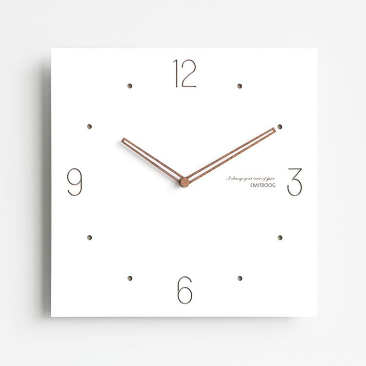 Orologio da parete quadrato Wozoom con lancette in legno silenziose, orologio decorativo per soggiorno., A 12 inch, E 12 inch, G  12 inch, A 15 inch, E 15 inch, G 15 inch