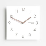 Orologio da parete quadrato Wozoom con lancette in legno silenziose, orologio decorativo per soggiorno., A 12 inch, E 12 inch, G  12 inch, A 15 inch, E 15 inch, G 15 inch