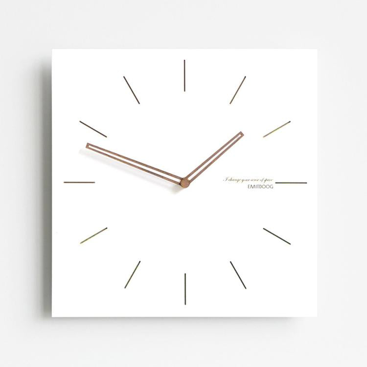 Orologio da parete quadrato Wozoom con lancette in legno silenziose, orologio decorativo per soggiorno., A 12 inch, E 12 inch, G  12 inch, A 15 inch, E 15 inch, G 15 inch