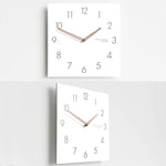 Orologio da parete quadrato Wozoom con lancette in legno silenziose, orologio decorativo per soggiorno., A 12 inch, E 12 inch, G  12 inch, A 15 inch, E 15 inch, G 15 inch