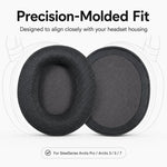 2 cuscinetti auricolari di ricambio per Steelseries Arctis Pro / Arctis 3 / 5 / 7, in tessuto a rete traspirante, ideali per lo sport.