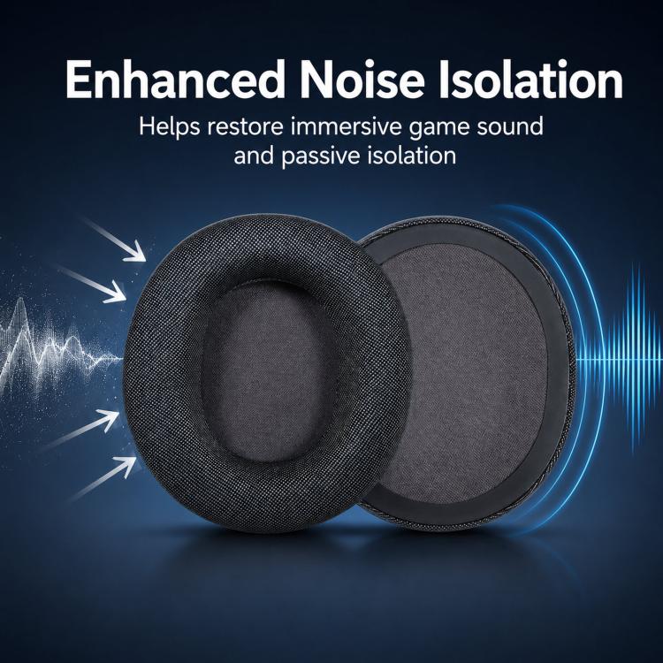 2 cuscinetti auricolari di ricambio per Steelseries Arctis Pro / Arctis 3 / 5 / 7, in tessuto a rete traspirante, ideali per lo sport.
